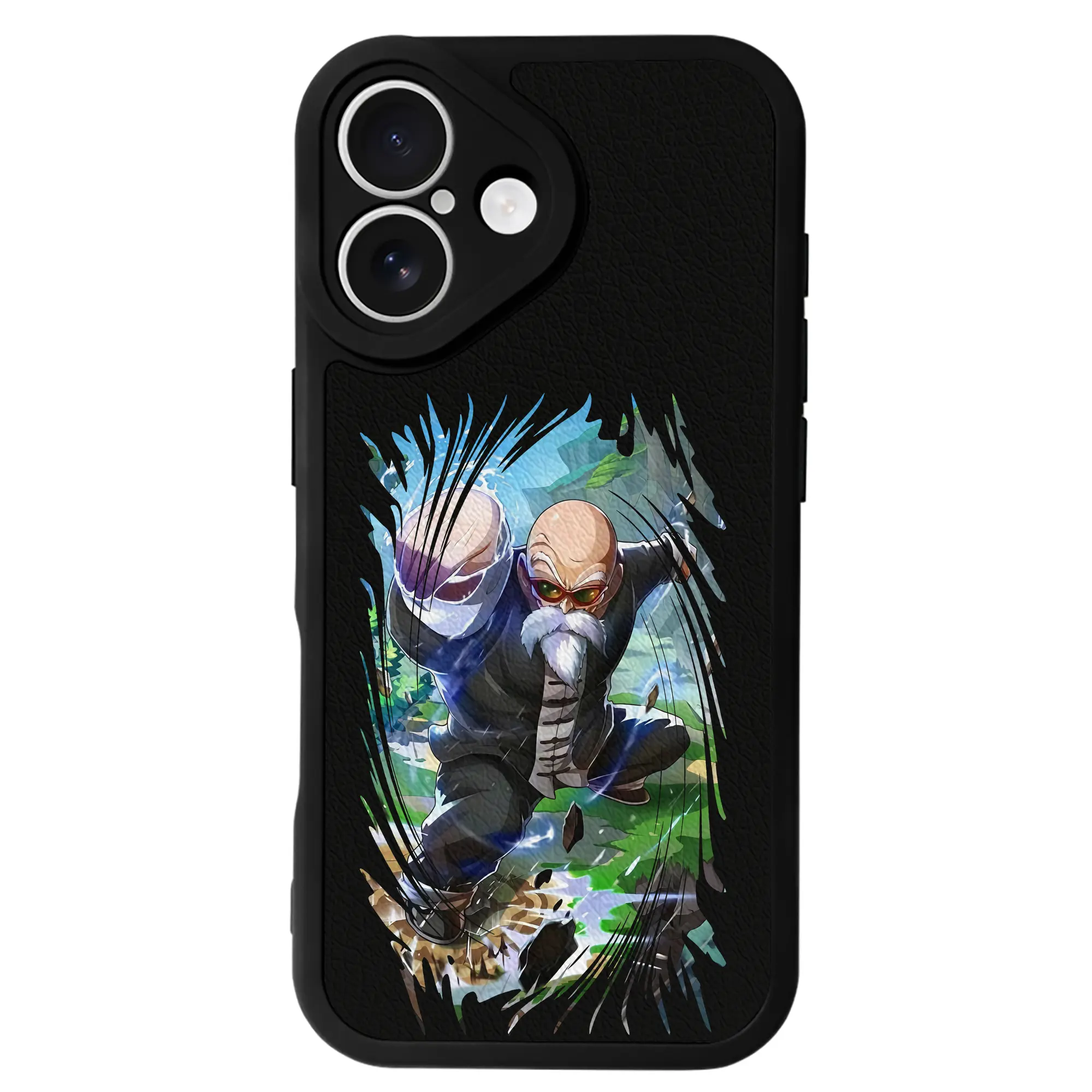 ドラゴンボール グッズ 亀仙人 - IPhone 16シリーズ対応 ・ シリコンスマホケース ・ レザー調 ・ 高精度フィット ・ 耐衝撃 ・ ワイヤレス充電対応 ・ 精密カット